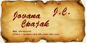 Jovana Čpajak vizit kartica